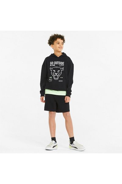 Puma Kids Суичър с качулка с графични шарки Uv - мл