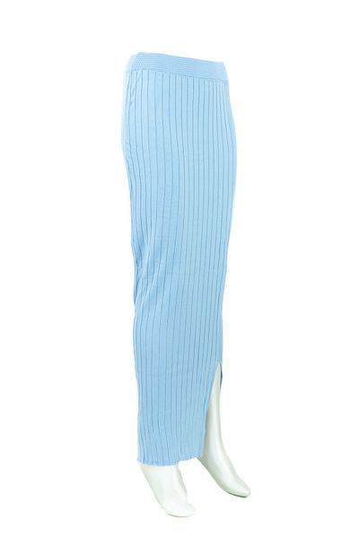 Oppland Fustă din tricotaje cu nervuri din bumbac lycra, culoare uni, cu talie elastică, de iarnă