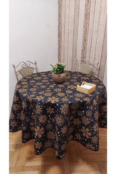 gonk Round Christmas Patterned Duck (LIQUID PUSHER, SPOT-PROOF) Fabric, Table Cloth