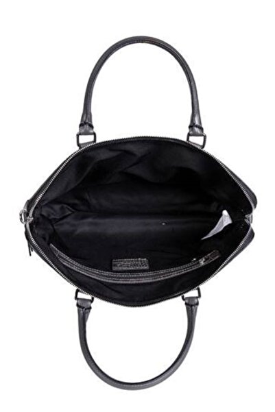 BYZ -243 حقيبة كمبيوتر محمول رمادية تمساح مع حزام كتف 41x28x5 سم