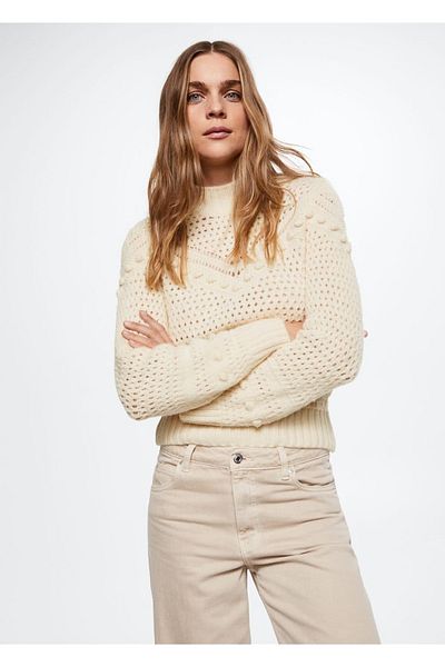 MANGO Woman Openwork Knitted Sweater