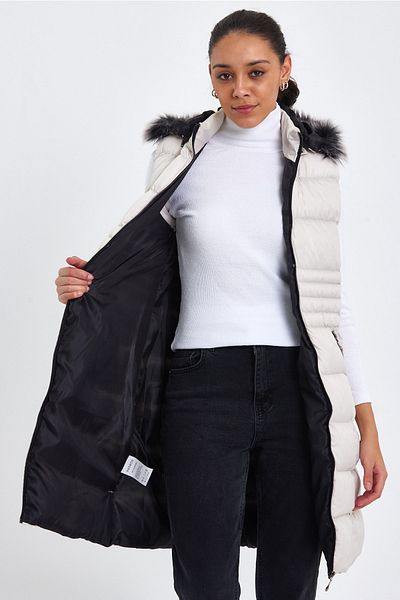 HASMOD Hooded Furry Women's Vest