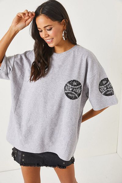Olalook T-Shirt - Gray - Oversize