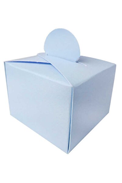 Genel Markalar Lokumluk Karton Kutu Makaron Mavi 25 Adet