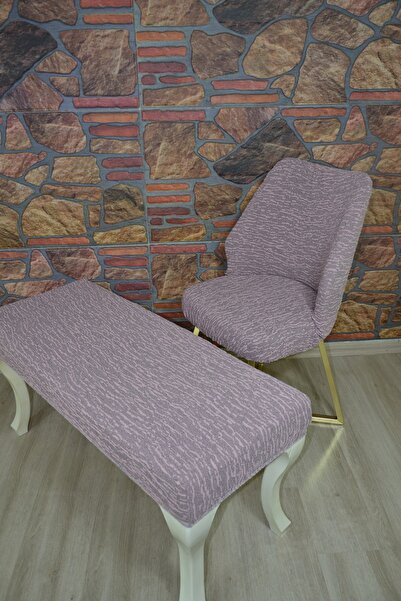 kılıfteks Sandalye Takımı 4 Adet Sanandalye 1 Adet Sırtsız Puf