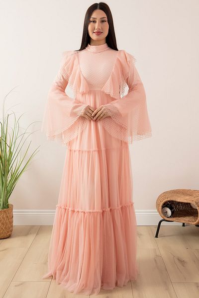 PULLIMM Rochie de seară Hijab cu mâneci 13047