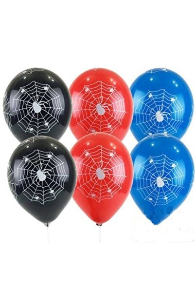 cosyfun Spiderman Örümcek Baskılı Lateks Balon 6’lı Paket