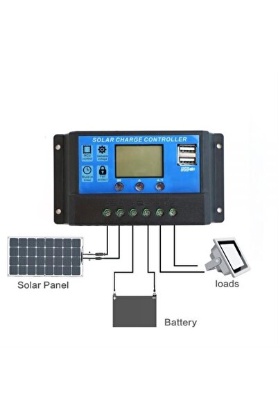 Arduino Solar Panel Akü Şarj Cihazı 30a 12/24v