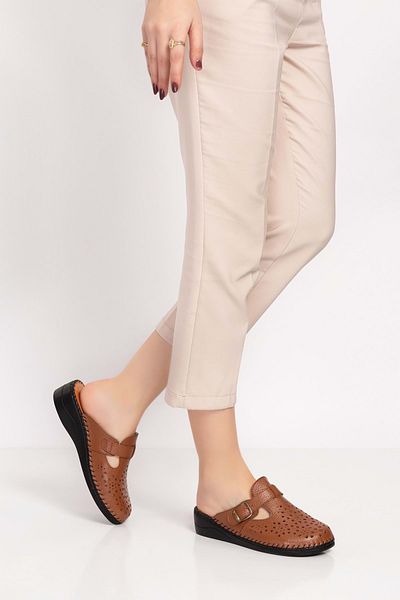 Gondol Orthopedic Leather Sabo Slippers Tan 38 Yprk.510