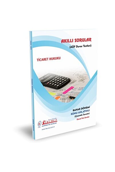 İlkumut Yayınları Aöf Ticaret Hukuku Konu Özetli Akıllı Sorular 2023 Güncel