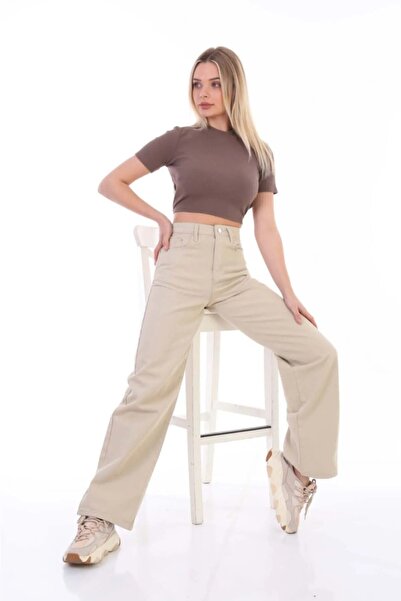 MAKRAS EXCLUSIVE Monera Rosa High Waist Boyfriend Wide Leg Jeans