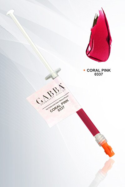 GABBA PERMANENT MAKE-UP 337- Coral Pink Tek Kullanımlık Dudak Boyası Kalıcı D...