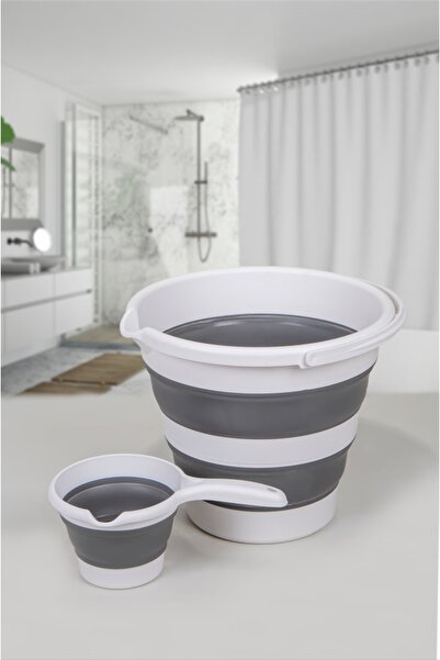 Çavdar Group 2'li Katlanabilir Kova - Maşrapa Seti Katlanır Akordiyon Su Kova...