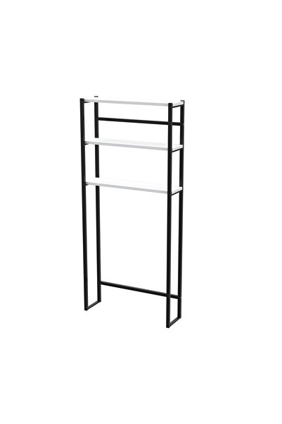 Macco Mobilya Banyo Dolabı Çamaşır Makinesi Dolabı Banyo Rafı Çamaşır Makina Üstü Dolap Banyo Düzenleyici Beyaz