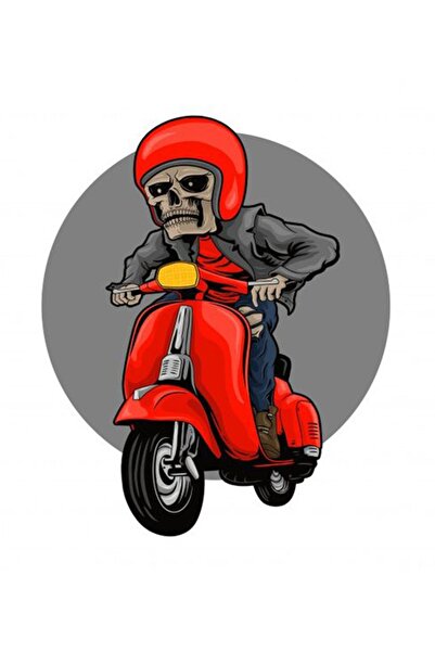 MegaSticker ملصق جمجمة Vsp باللون الأحمر للسيارة، والدراجة النارية، والخوذة، ...