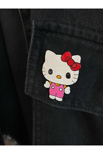 gokmentoy Hello Kitty & Friends Hello Kitty Ahşap El Boyaması Broş