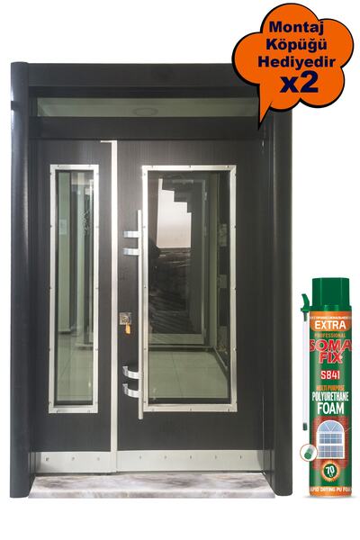 Tezdoor Çelik Kapı Fiyatları Siyah Statik Kasalı Çelik Kapı, Apartman Giriş Kapısı Sol Açılım