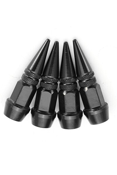 Mega Oto Market Oto Araba Sibop Kapağı Seti Metal Sivri 4'lü Set Siyah 45 Mm