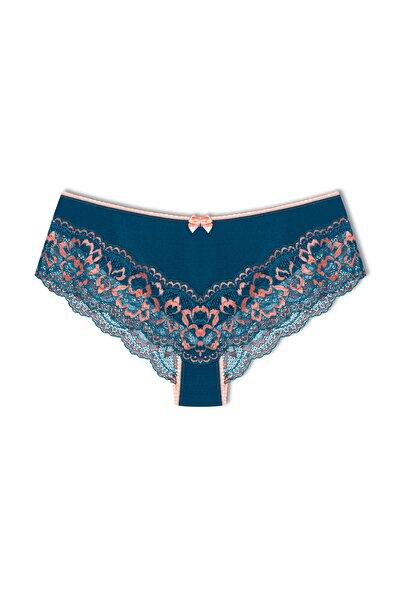 HNX 2-Piece Double Color Lace Detailed Women's Panties