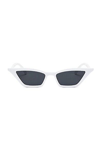 Toz Vintage نظارة شمسية كابتيفو بيضاء اللون على شكل قطة