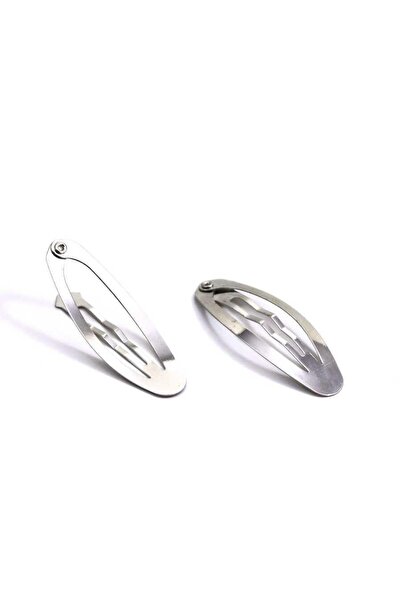 orhanucuzluk Μεταλλική πόρπη με κουμπωτά (100 τεμάχια) Ασημί Χρώμα 5 εκ