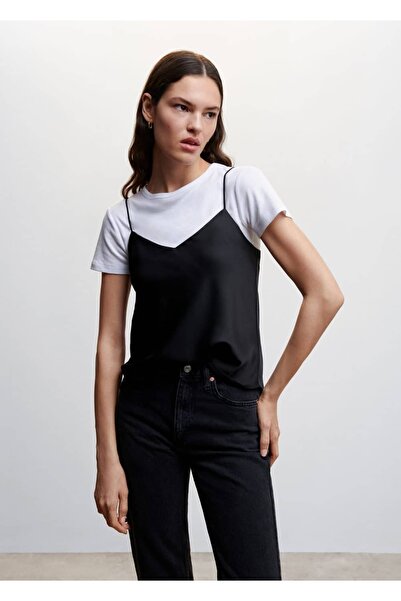 MANGO Woman Saten Askılı Bluz