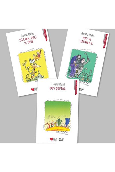 Can Yayınları Zürafa, Peli Ve Ben - Bay Ve Kıl - Dev Şeftali, Roald Dahl (3 K...