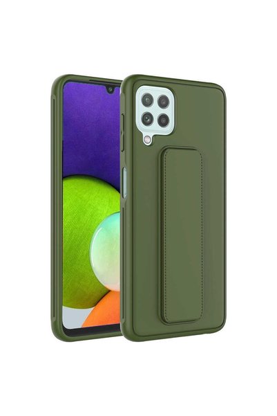 ZM STORE جراب سامسونج جالاكسي M22 بغطاء سيليكون ذو سطح أملس مع حامل مغناطيسي