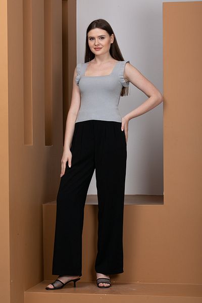 texin fashion Thick Strap Knitwear Crop Tank Top