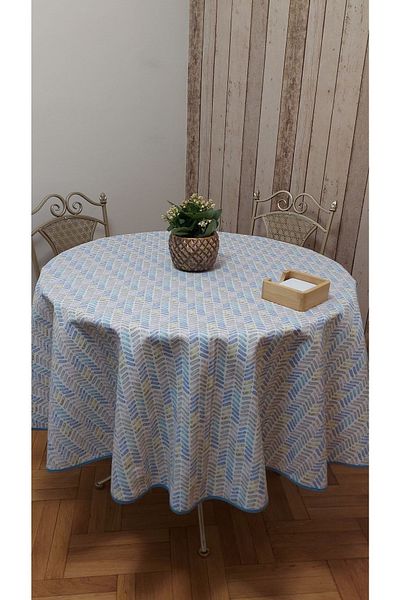 gonk Round,duck (LIQUID PUSHER, SPOT-PROOF) Fabric, Table Cloth