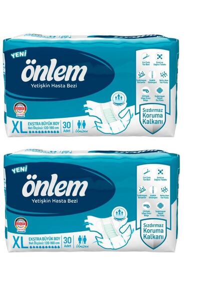 ÖNLEM Belbantlı Yetişkin Ekonomik Hasta Bezi 30'lu Ekstra Büyük Boy (xlarge) / 2 Adet