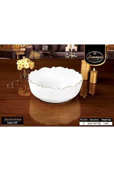 çerçi Lemoges Porcelain Round Deep Serving Plate