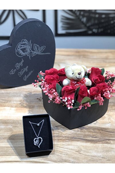 Desenor Concept 14 Şubat Sevgililer Günü Hediyesi Özel Kalpli Gül Kutusu Için...