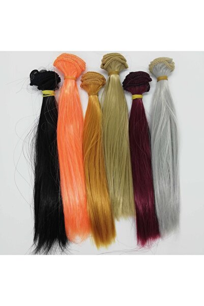 orhanucuzluk 20 εκ. Amigurumi Συνθετικά Μαλλιά - Σκούρο Καφέ (1 Τεμάχιο)