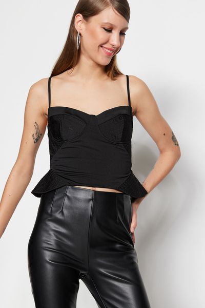 Buy Trendyol Plus Size Black Lace Detailed Corset 2024 Online