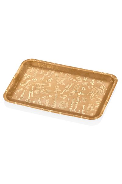 Narin Love Coffee Tray - Matte Gold
