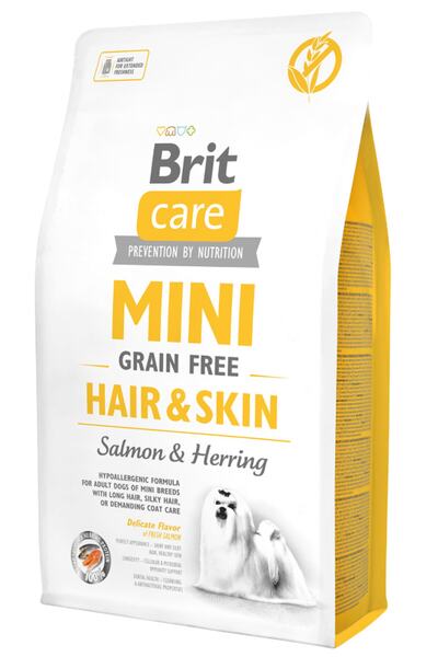 Brit Care Tahılsız Mini Adult Hair Skin Somonlu Ve Ringa Balıklı Yetişkin Köp...