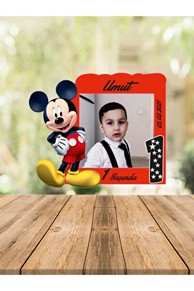 Melek Atölye - Bebek Çocuk Doğum Günü Resimli Ahşap Magnet Micky Mouse 12 Li ...