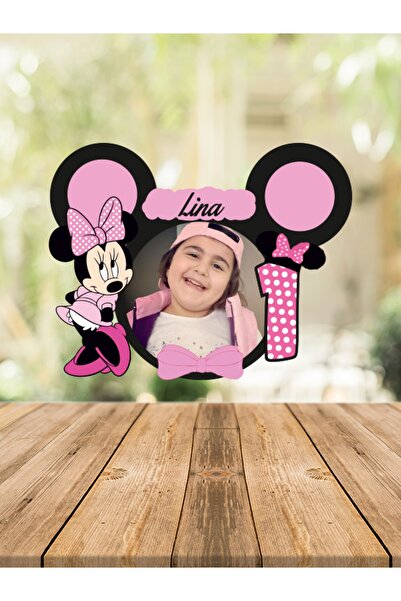 Melek Atölye - Bebek Çocuk Doğum Günü Resimli Ahşap Magnet Minni Mouse 12 Li ...