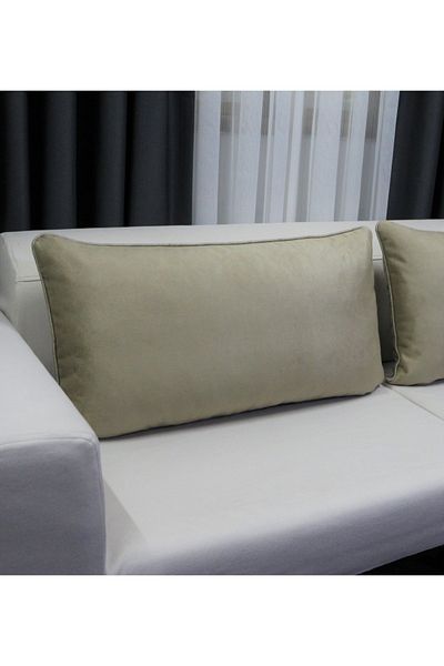 AYPETEKS Cremă catifea model cu nervuri pernă pentru spate-colț pernă canapea/canapea/cadă husă de pernă