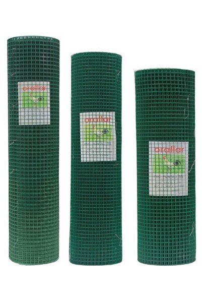orallar Pvc Kaplı Yeşil Puntalı Tel 1,50x25 Mt 'lik (12x12 Mm Göz Aralığı)-09...