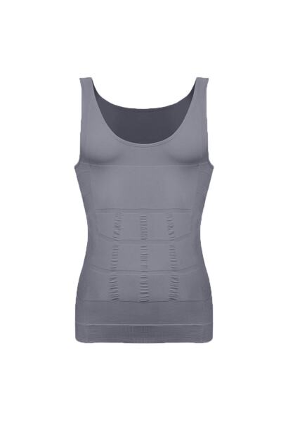 MİSTİRİK Torenova Men's Gray Corset Undershirt - Regional Firming and Slimming