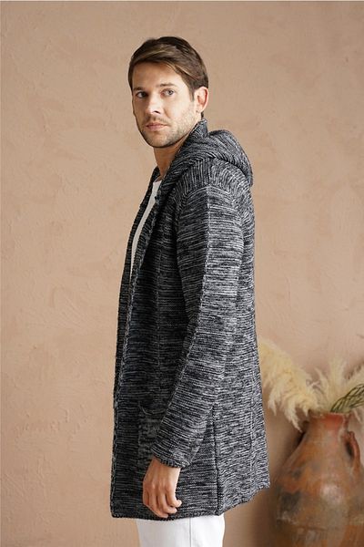 COOL TARZ Ανδρικά πλεκτά με κουκούλα Smoked Mix Cardigan-hrk7721r01s
