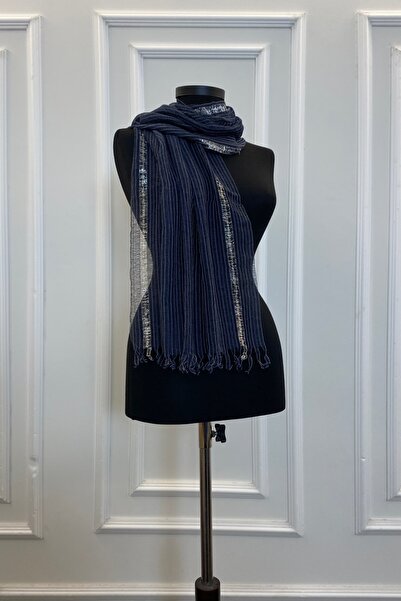 ZEYMERADE شال العروسة الأزرق الداكن، زخرفة القافلة، زخرفة الحناء، وشاح توزيع ...