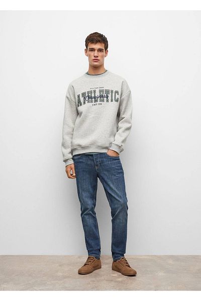 Mango Teen Hanorac gri pentru copii