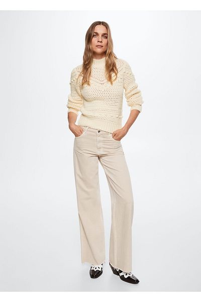 MANGO Woman Openwork Knitted Sweater