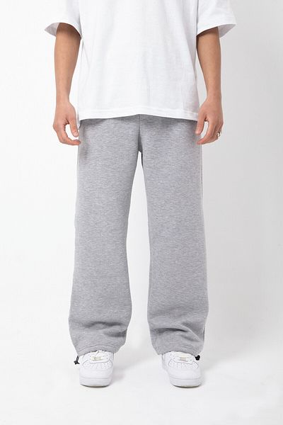 Gofeel Atelier Oversize Unisex Gray Sweatpants - Adjustable Leg Basic Outfit