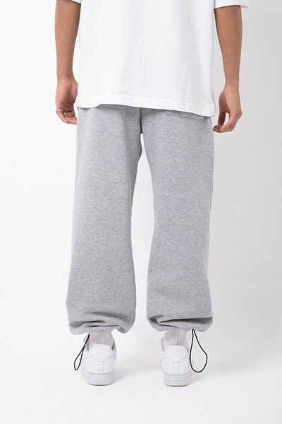 Gofeel Atelier Oversize Unisex Gray Sweatpants - Adjustable Leg Basic Outfit