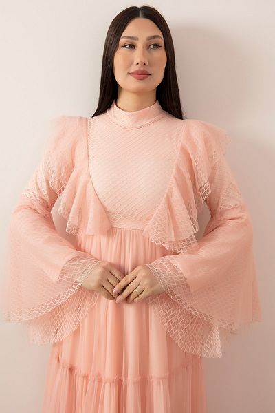 PULLIMM Rochie de seară Hijab cu mâneci 13047