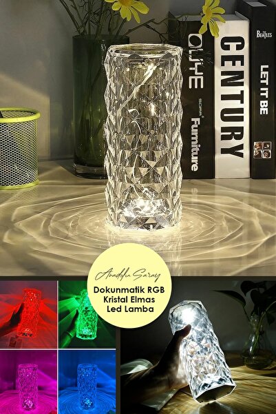 Genel Markalar Usbli Rgb Kristal Elmas Led Dokunmatik Lamba | Led Masa Lambas...